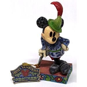Disneyana - Jim Shore Sew Brave Mickey Mouse Stone Cast Resin Figurine New w/tag